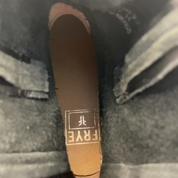 Frye Black Leather Sz 7.5 Vicky Artisan Back Zip Booties-Worn 2x - Picture 7 of 8